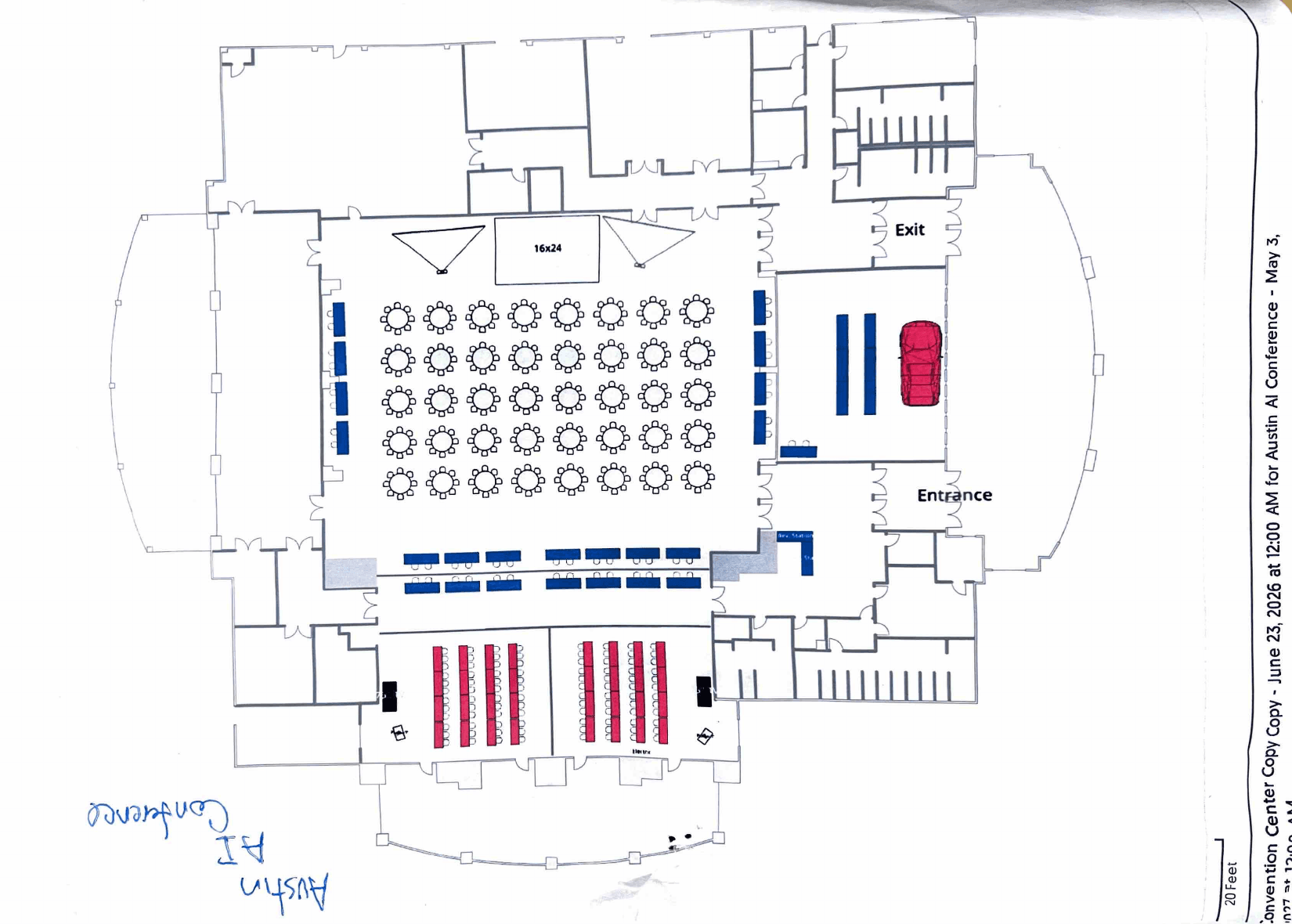 Preliminary Austin AI Conference venue layout